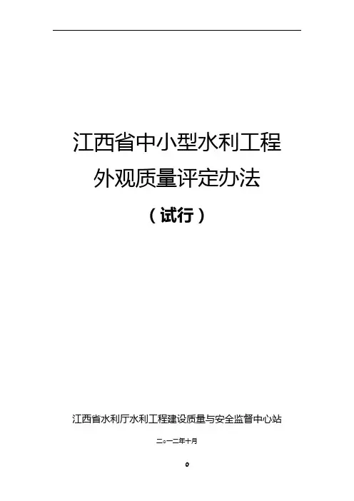 江西省水利工程外观质量评定办法(终定稿1)
