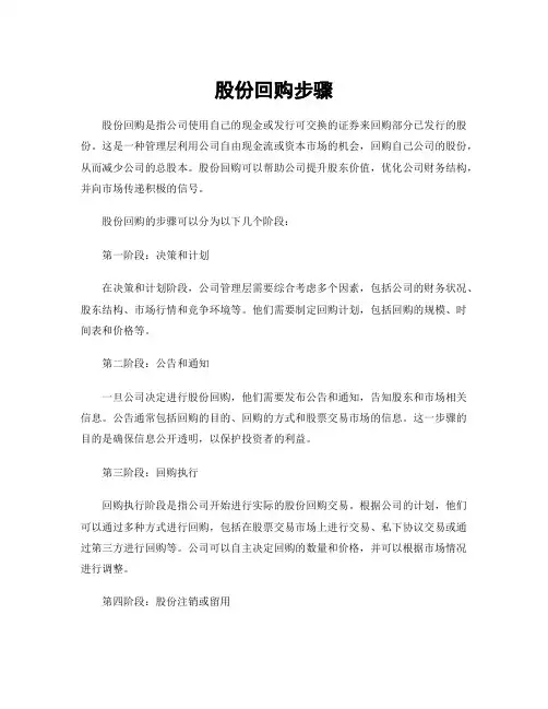 股份回购步骤