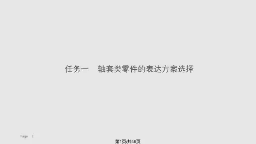 学习情境二测绘轴套类零件PAGE;学习目标了解轴套类零件PPT课件