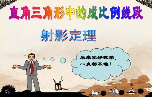(完整版)直角三角形中的成比例线段(射影定理)