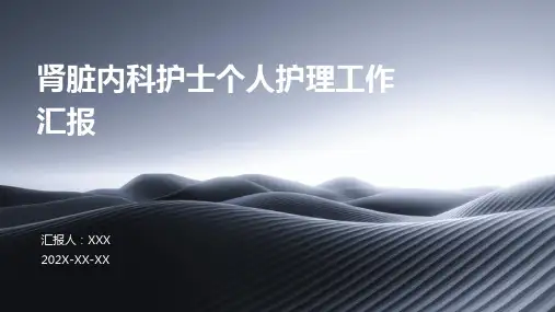 肾脏内科护士个人护理工作汇报PPT课件