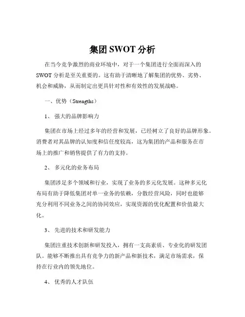 集团SWOT分析