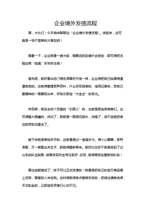 企业境外发债流程