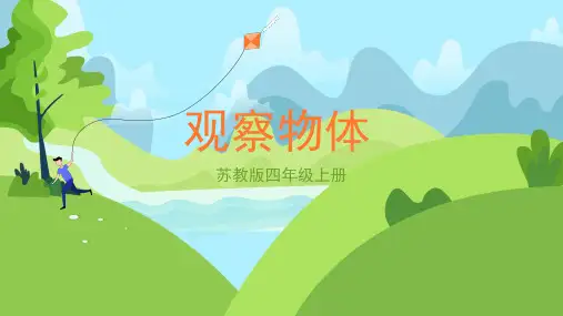 苏教版小学四年级数学上册《观察物体》精品课件