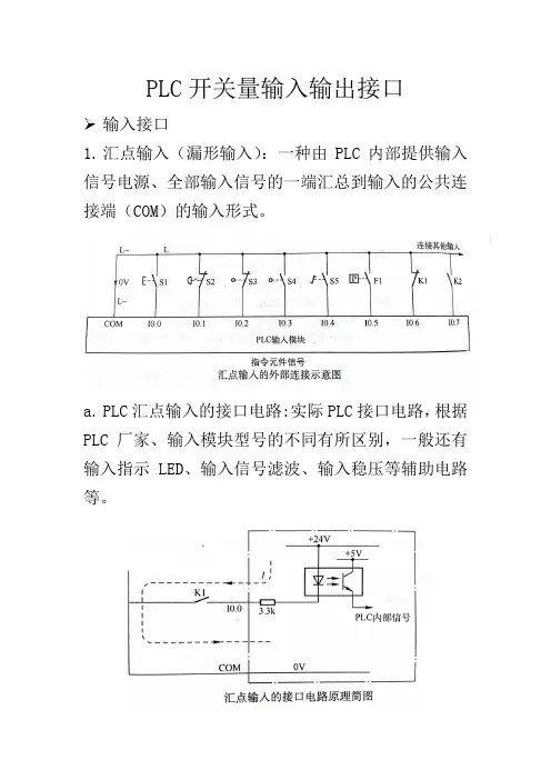 PLC开关量输入输出接口