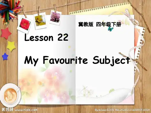 翼教版英语四年级下册UniUnit4Lesson19MyFavouriteSubject课件