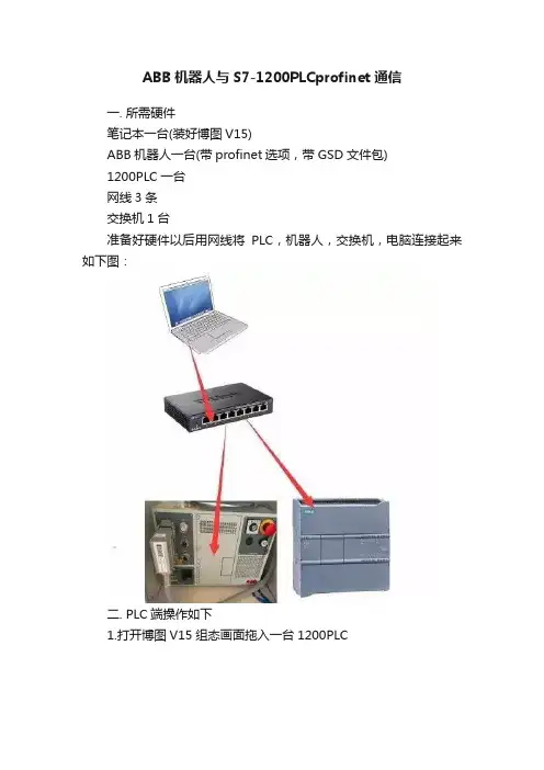 ABB机器人与S7-1200PLCprofinet通信