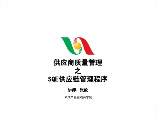 SQE供应链管理程序