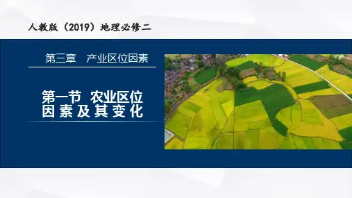 3.1 农业区位因素及其变化 课件高一地理人教版必修第二册