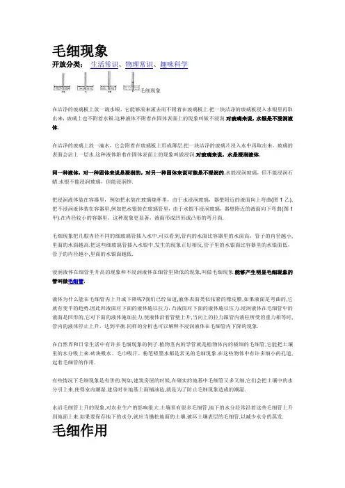毛细现象