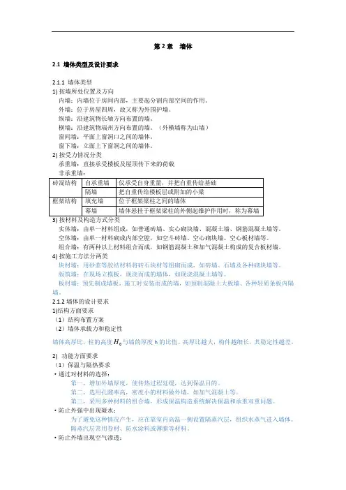 建筑构造全总结概论