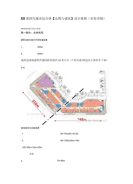 XX第四代城市综合体【总图与建筑】设计准则(非常详细)