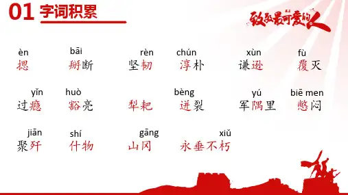 《谁是最可爱的人》ppt课件)