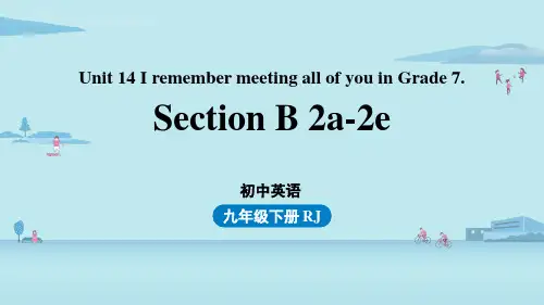 人教版九下英语 Unit 14 第5课时(SectionB2a-2e)
