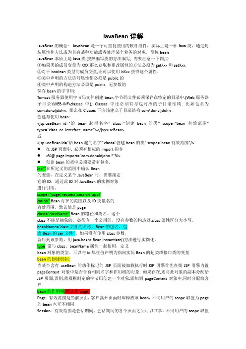 JavaBean详解