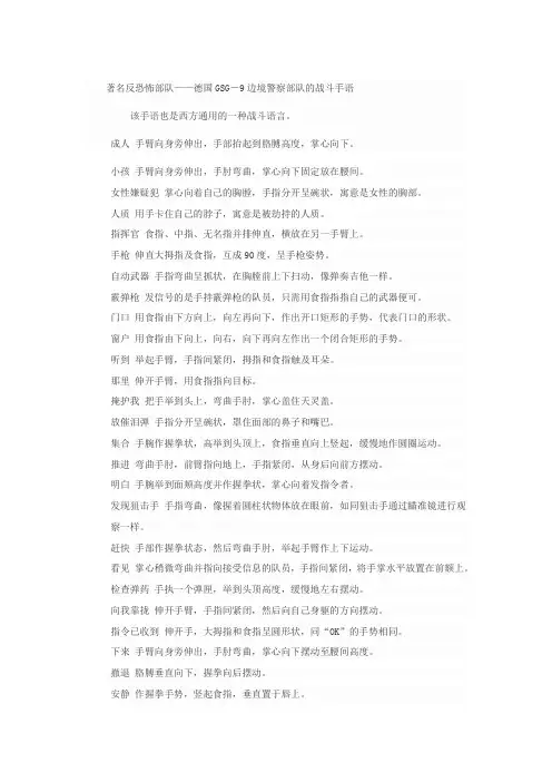 作战手势