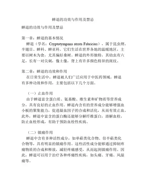 蝉退的功效与作用及禁忌