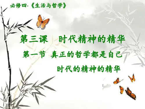 真正的哲学都是自己时代的精神上的精华讲解PPT课件