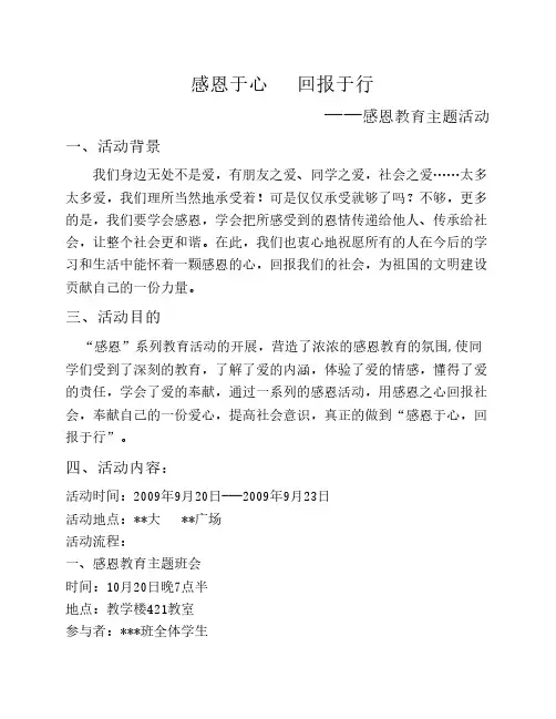 感恩于心  回报于行......策划