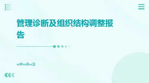 管理诊断及组织结构调整报告