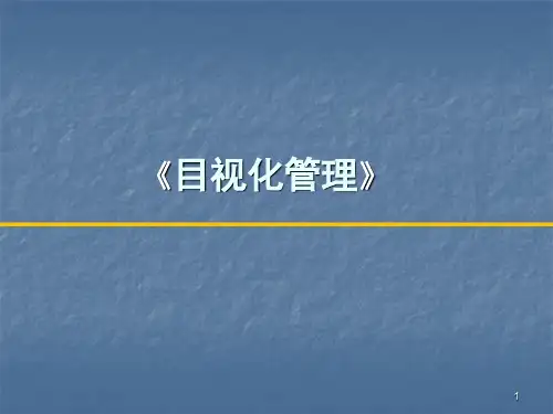 目视化管理ppt课件