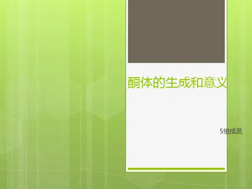 酮体生成和意义   5组