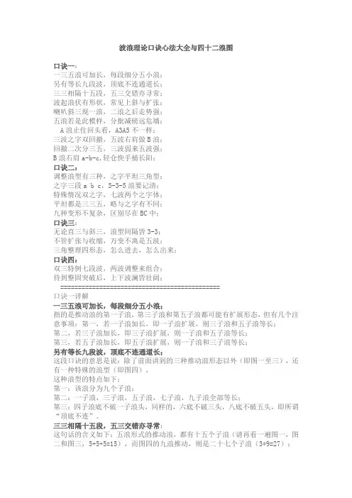 波浪理论口诀心法大全与四十二浪图