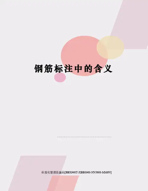 钢筋标注中的含义完整版