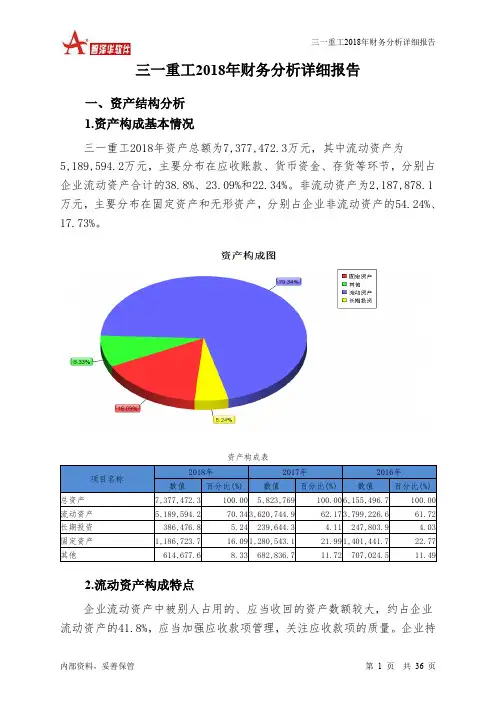 三一重工2018年财务分析详细报告-智泽华
