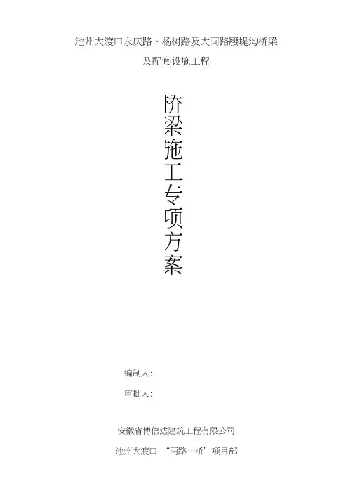 桥梁专项施工方案样本