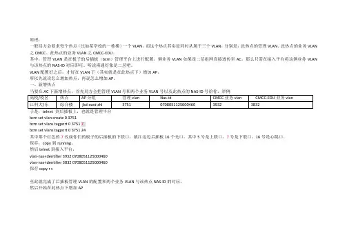 热点开通、AP开通
