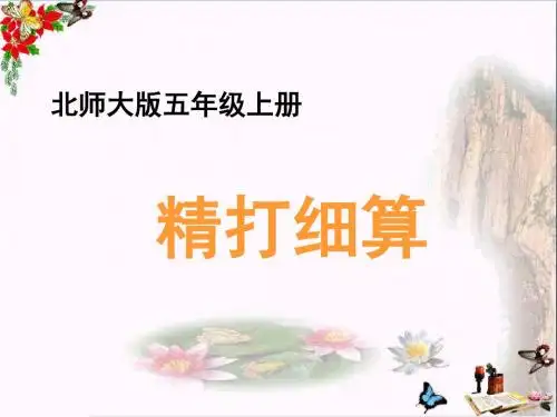 五年级数学上册一小数除法1《精打细算》教学ppt课件1北师大版