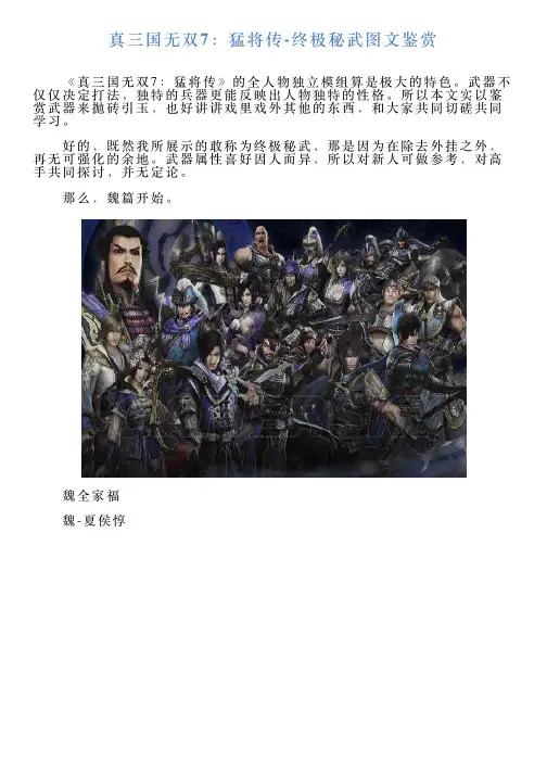 真三国无双7：猛将传终极秘武图文鉴赏