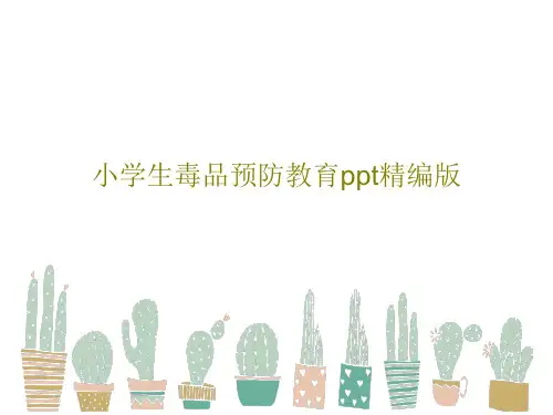 小学生毒品预防教育ppt精编版共41页