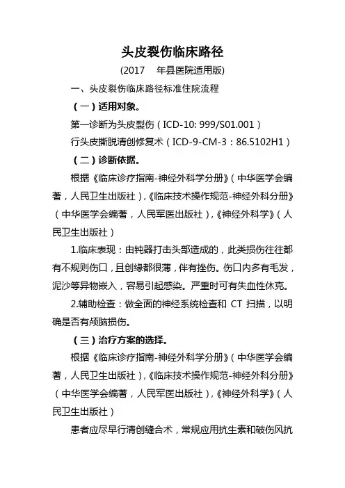 头皮裂伤(县医院适用版)