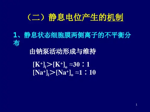 生理学课件之细胞3静息电位产生的机制