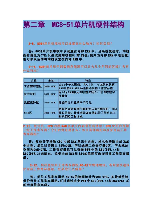 单片微机原理系统设计与应用课后部分习题答案