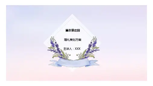 薰衣草小清新主题婚礼方案讲解