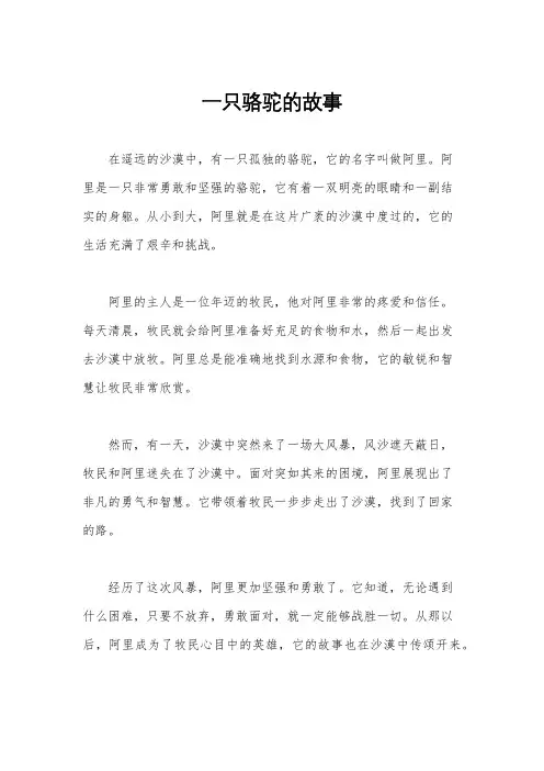 一只骆驼的故事
