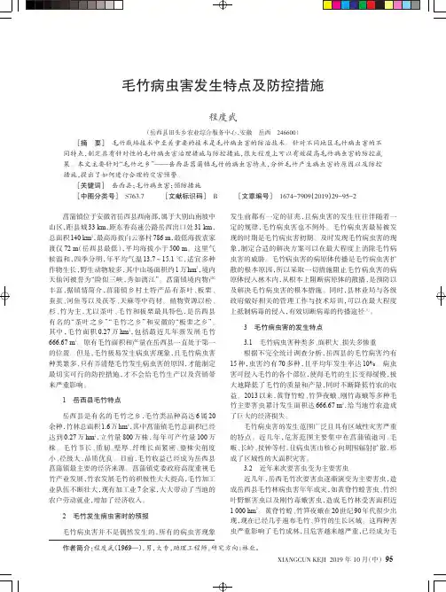 毛竹病虫害发生特点及防控措施