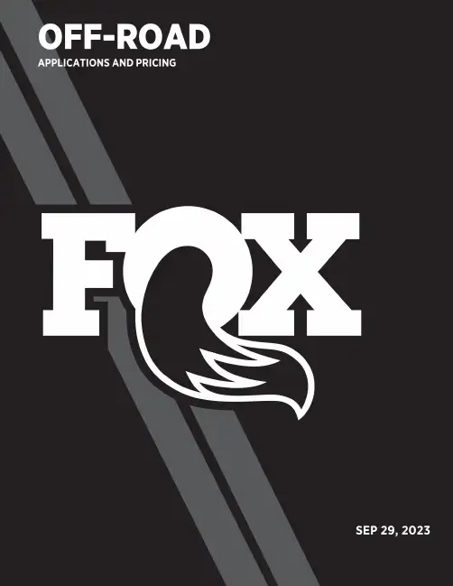 FOX 2.0 FACTORY RACE SERIES 摇杆摇动湿燥器说明书