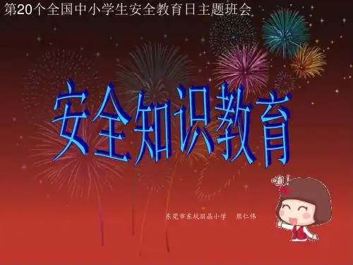 第20个全国中小学生安全教育日主题班会