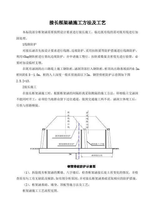 接长框架涵施工方法及工艺