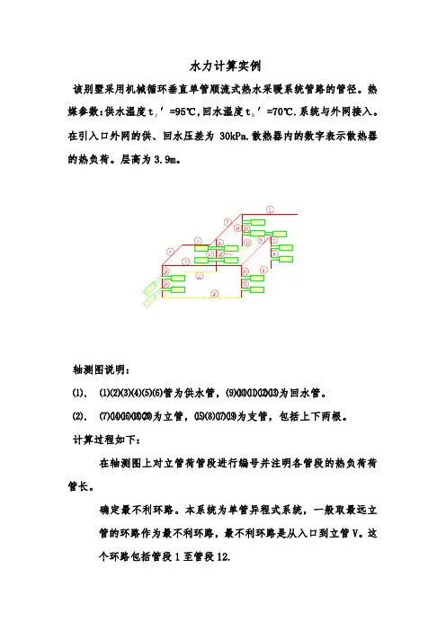 水力计算实例