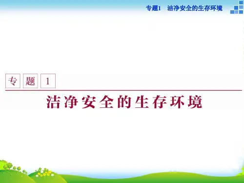 高中化学苏教版选修1 专题1第一单元 空气质量的改善 课件(55张)