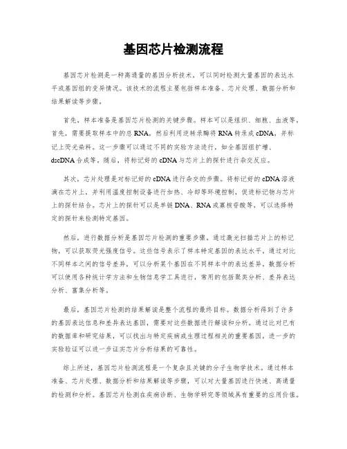 基因芯片检测流程