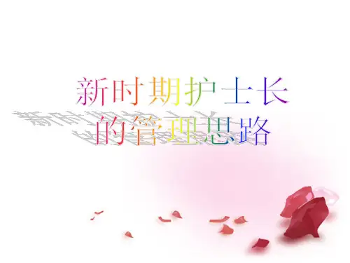 护士长的管理思路 PPT课件