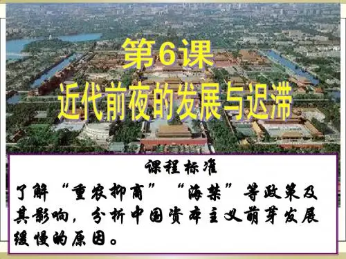 第6课  近代前夜的发展与迟滞