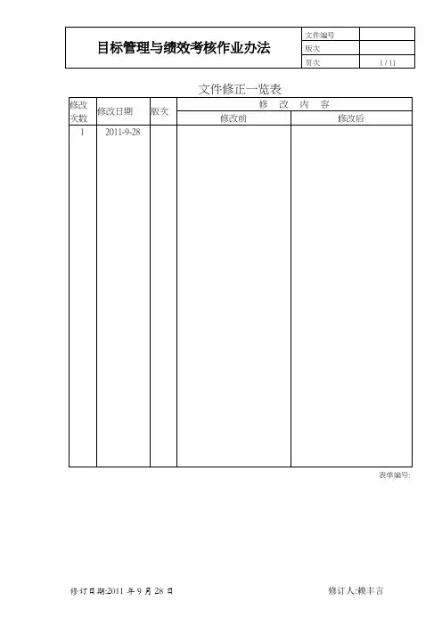 某上市公司的目标管理与绩效考核制度_赖丰言教练