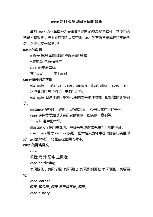 case是什么意思同义词汇辨析